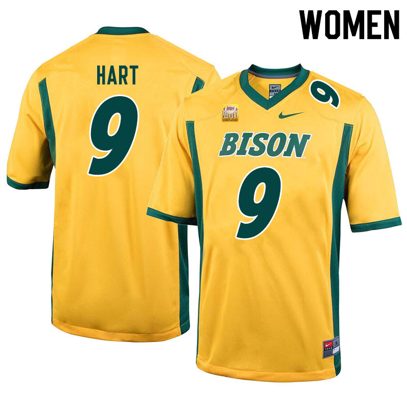 Women #9 DJ Hart North Dakota State Bison College Football Jerseys Sale-Yellow - Click Image to Close